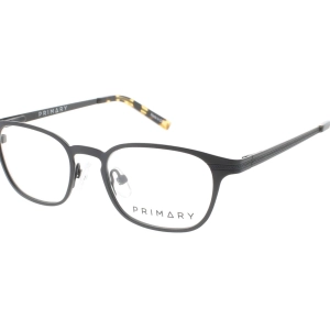 Primary Kid's Eyeglasses - Demo Lens Metal Oval Full Rim 43mm Frame | Pk130 Black