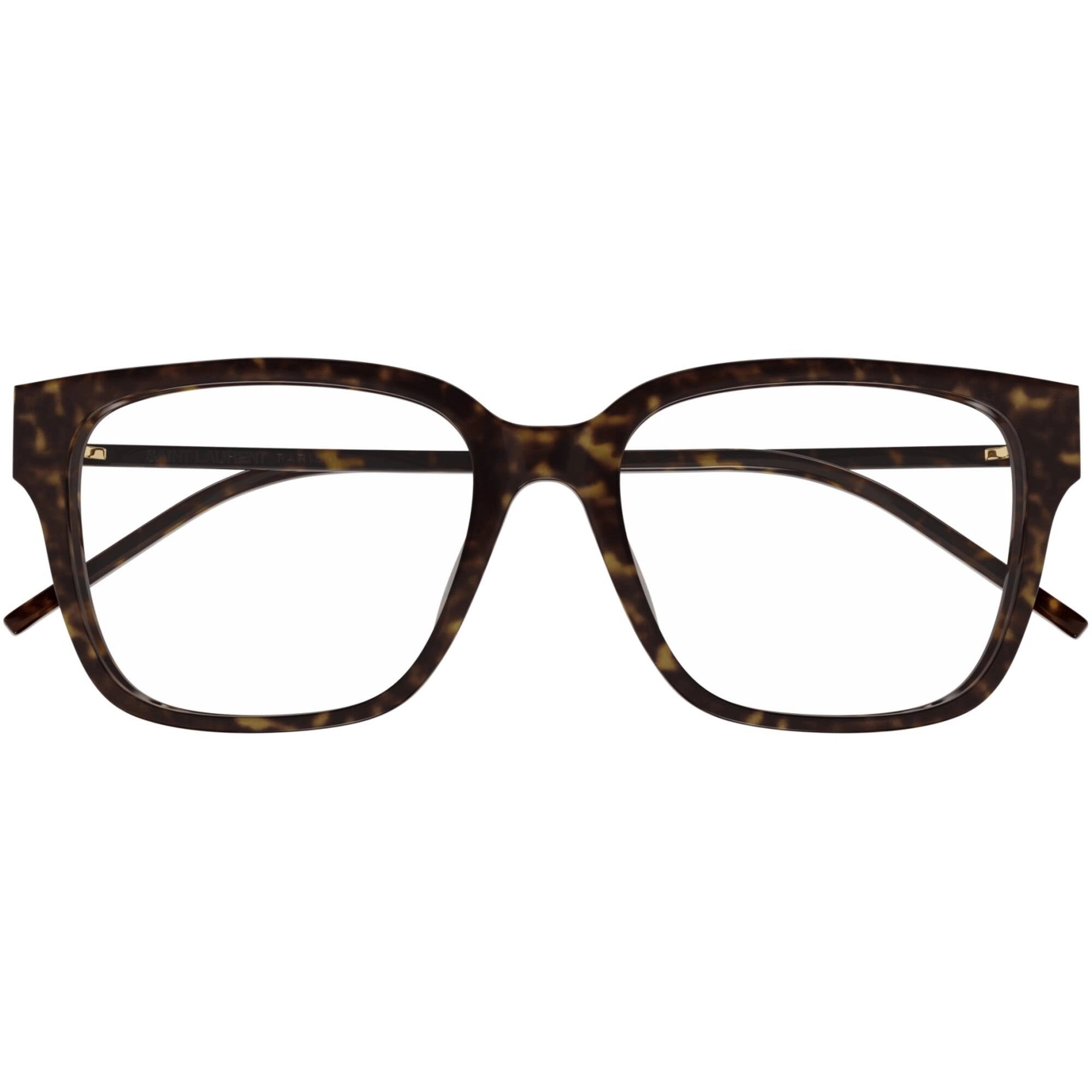 Saint Laurent Women's Eyeglasses - Havana Acetate/Metal Frame Demo Lens | SLM48OAF 003