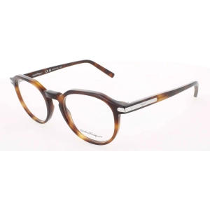Salvatore Ferragamo Men's Eyeglasses - Tortoise Acetate Oval Frame | SF2955 240