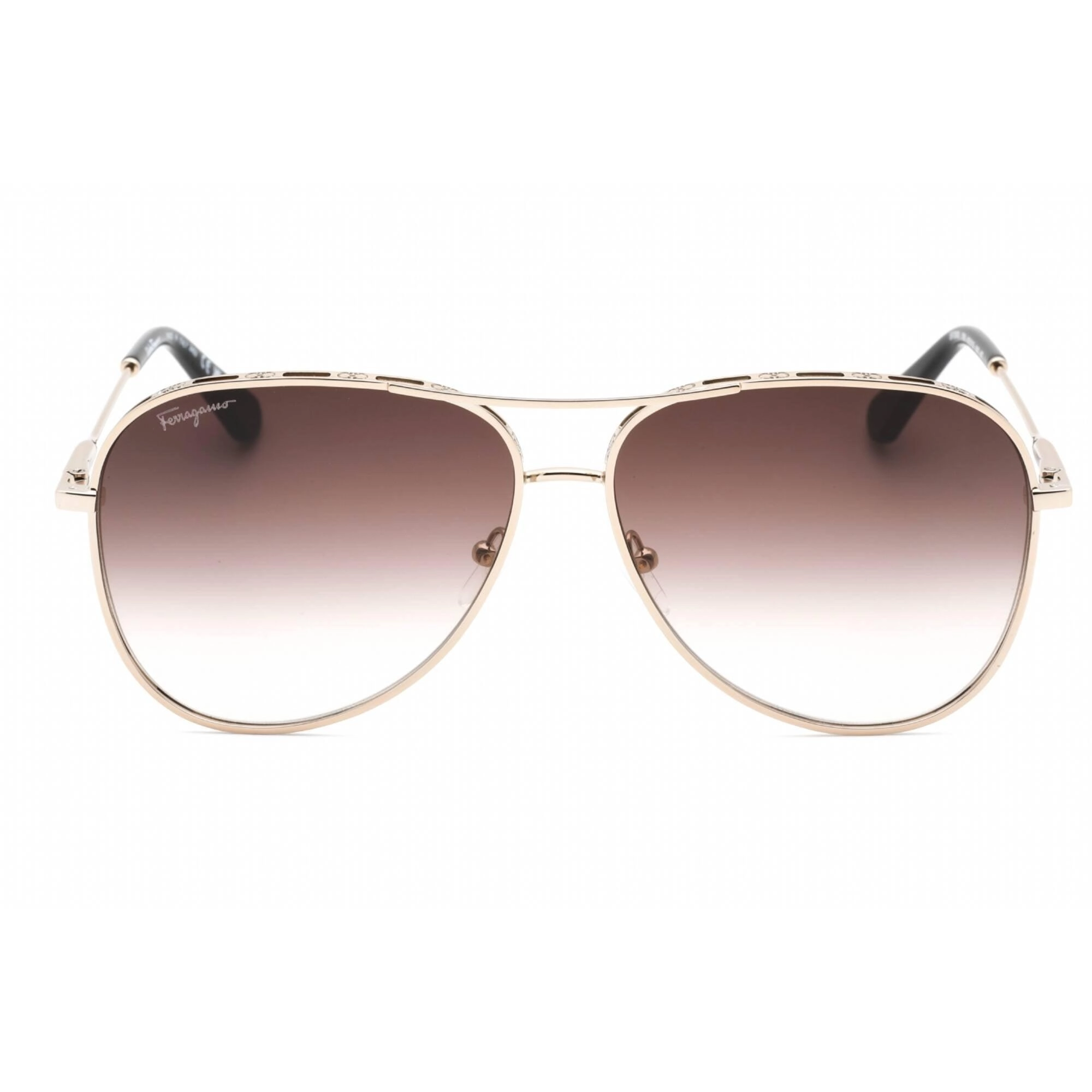 Salvatore Ferragamo Women's Sunglasses - Metal Full Rim Aviator Frame | SF268S 786