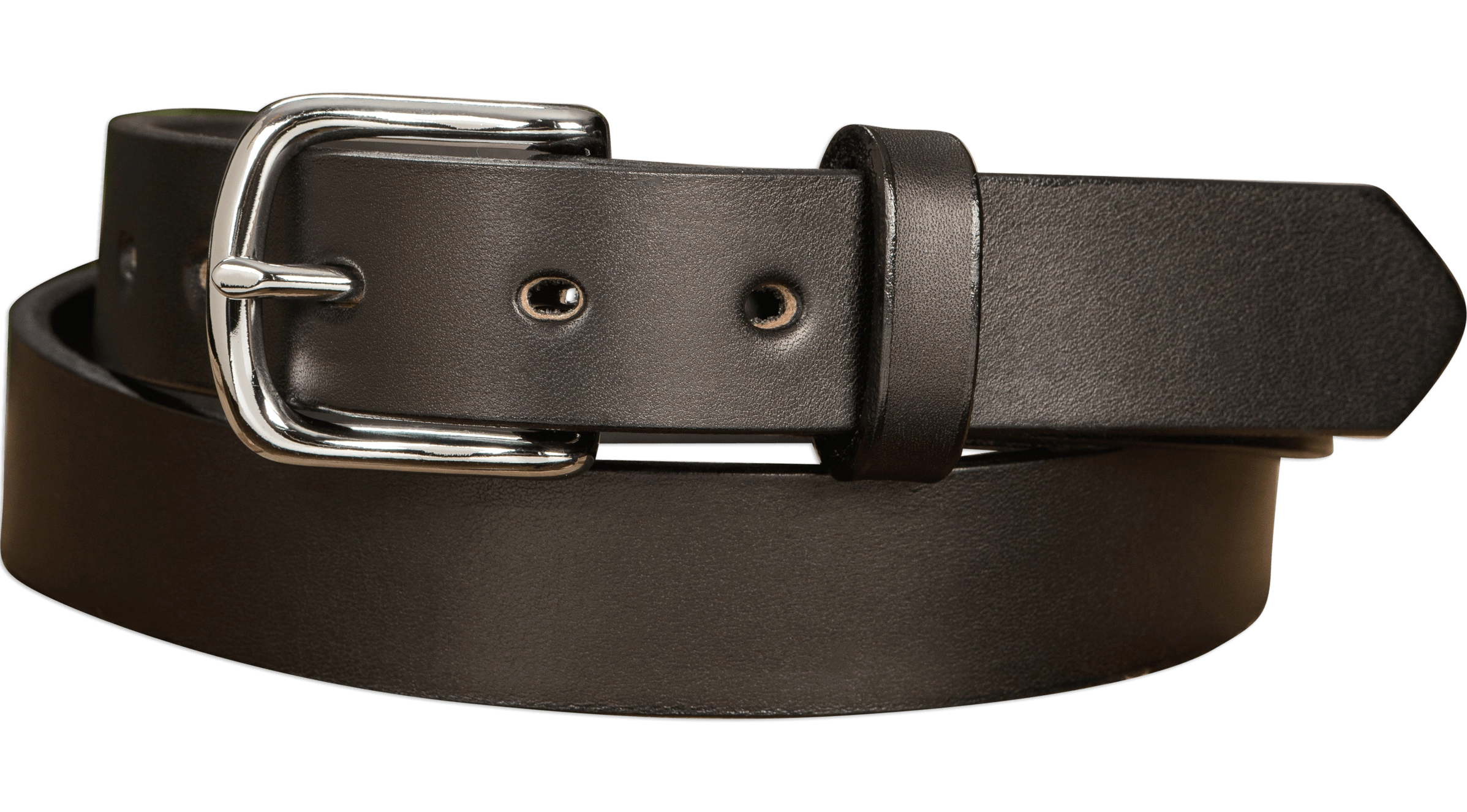 SPECIAL OFFER - The Colt: Black Non Stitched Leather Belt 1.25"