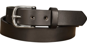 SPECIAL OFFER - The Colt: Black Non Stitched Leather Belt 1.25"