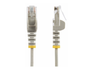 StarTech.com 5ft Gray Slim CAT6 Ethernet Cable, Snagless, 28AWG, LSZH - Patch cable - RJ-45 (M) to RJ-45 (M) - 5 ft - 0.1 in N6PAT5GRS