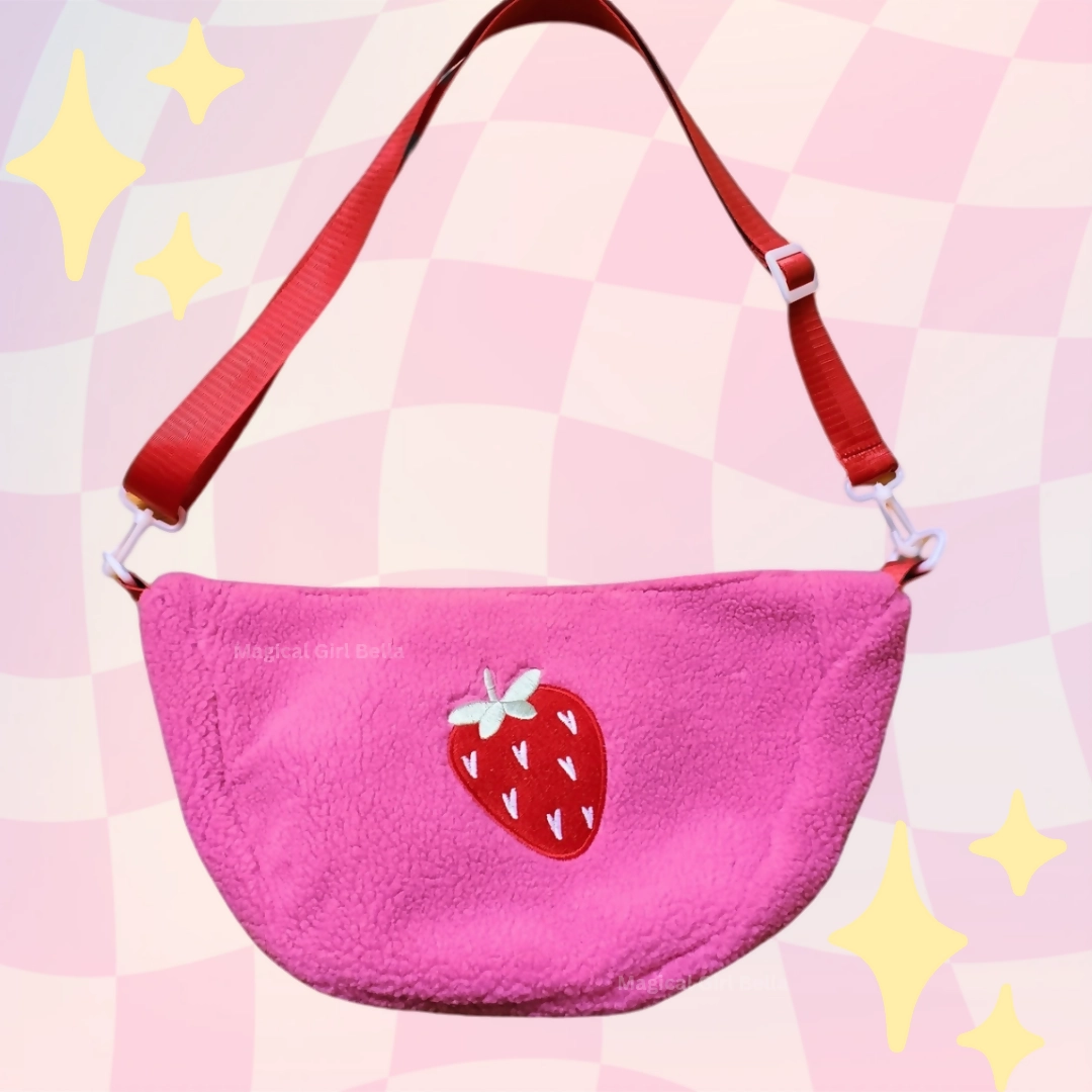 Strawberry Fluffy Sling Bag