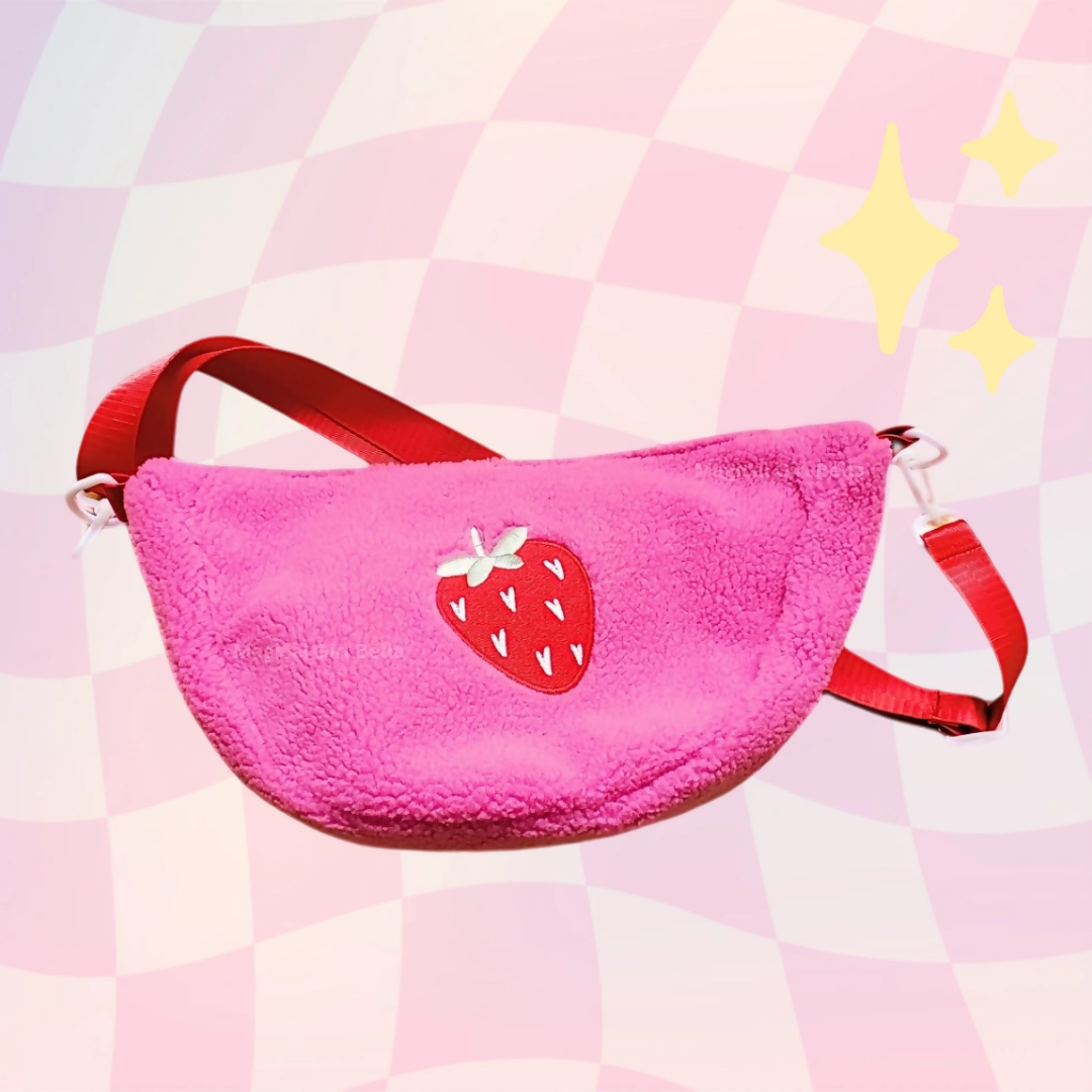 Strawberry Fluffy Sling Bag