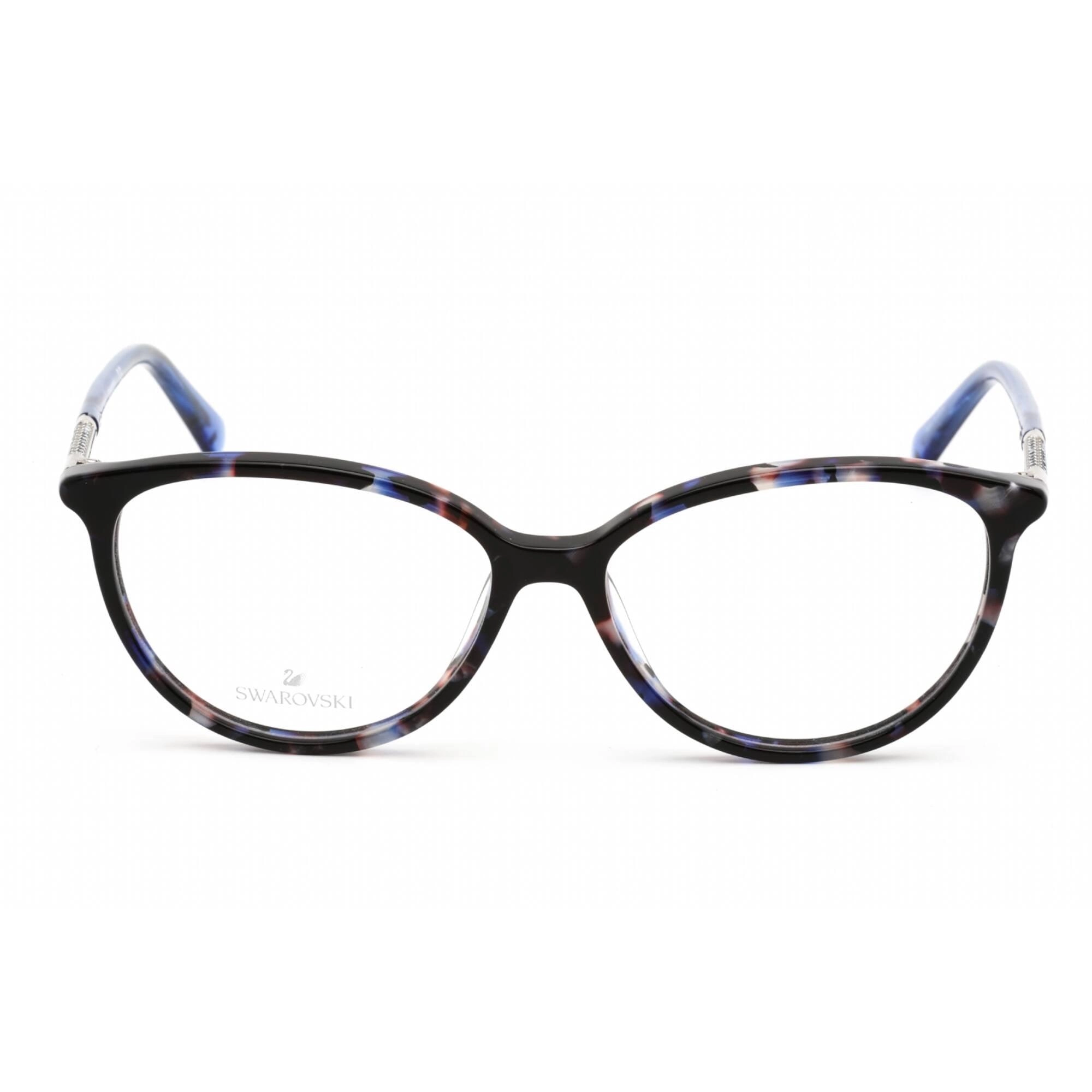 Swarovski Women's Eyeglasses - Cat Eye Shape Colored Havana Plastic Frame | SK5385 055
