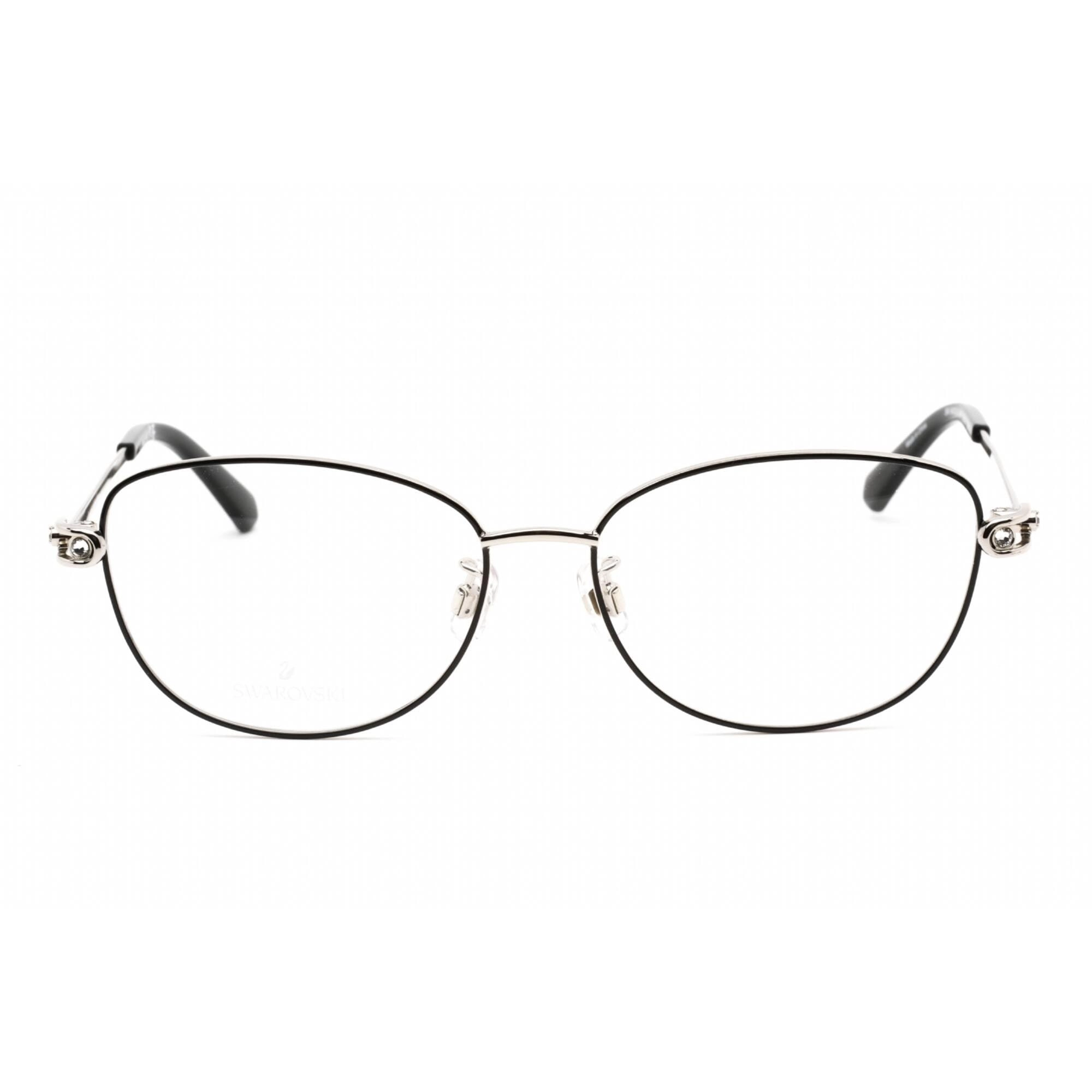 Swarovski Women's Eyeglasses - Cat Eye Shiny Palladium Metal Frame | SK5403-D 016
