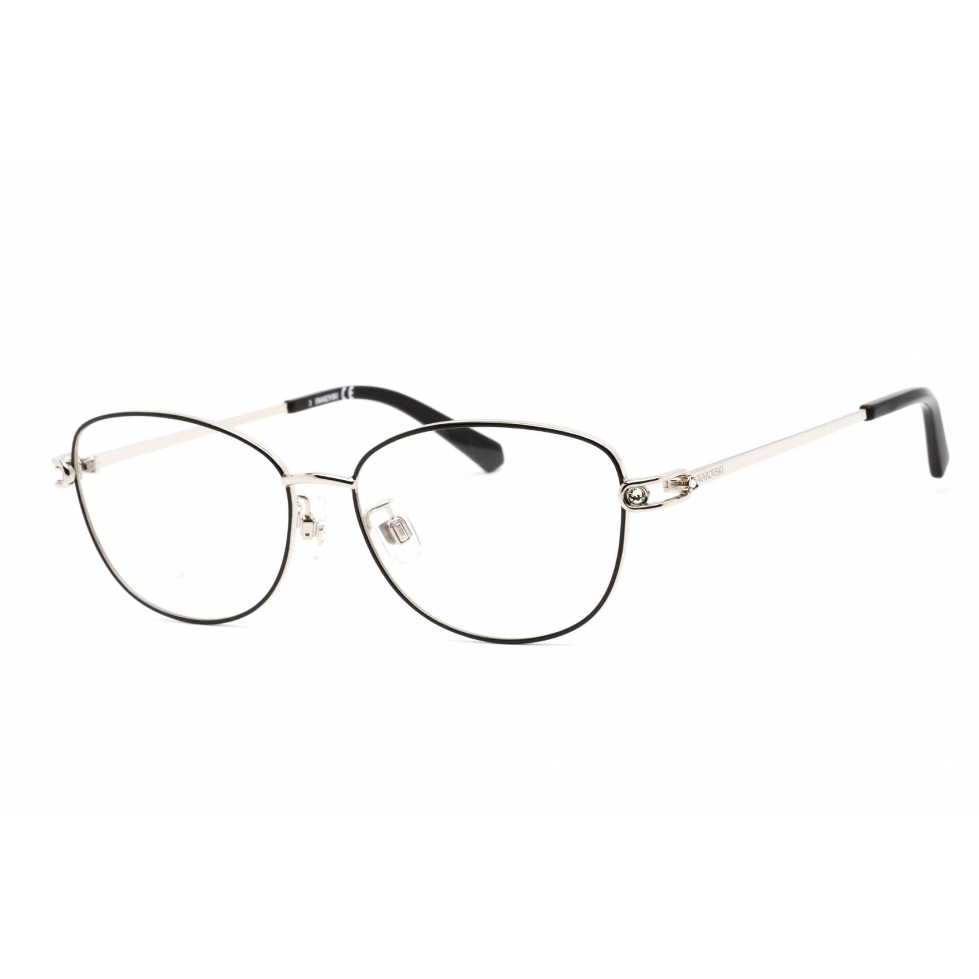 Swarovski Women's Eyeglasses - Cat Eye Shiny Palladium Metal Frame | SK5403-D 016