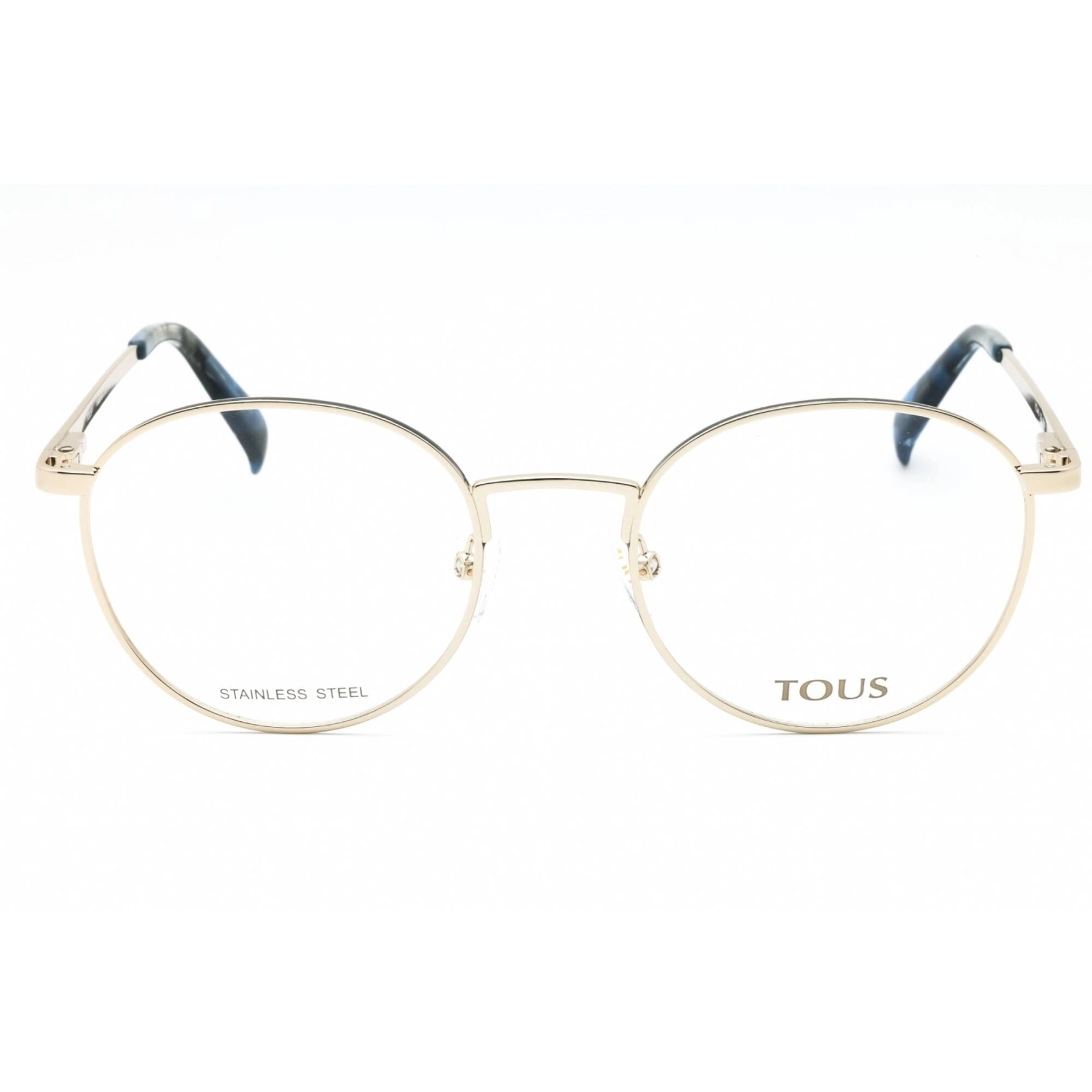 Tous Women's Eyeglasses - Shiny Red Gold Metal Round Full Rim Frame | VTO443 0SN9