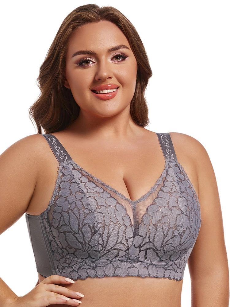 Ultra-thin Lace Side Support Minimizer Bras
