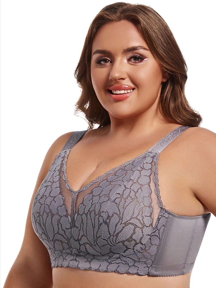 Ultra-thin Lace Side Support Minimizer Bras