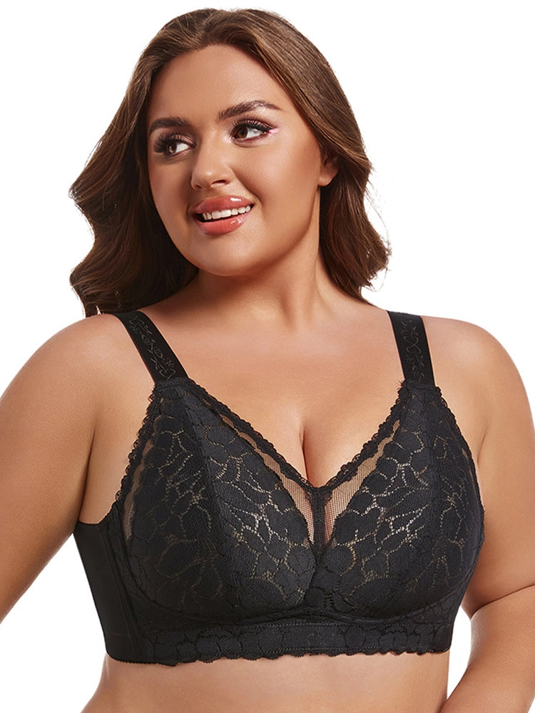 Ultra-thin Lace Side Support Minimizer Bras
