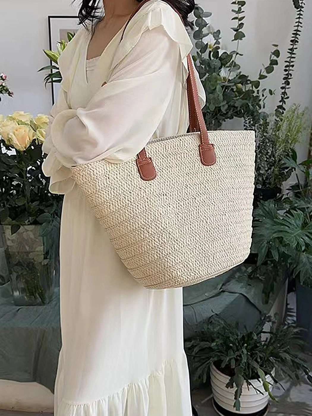 Vacation Simple Beach Woven Bag
