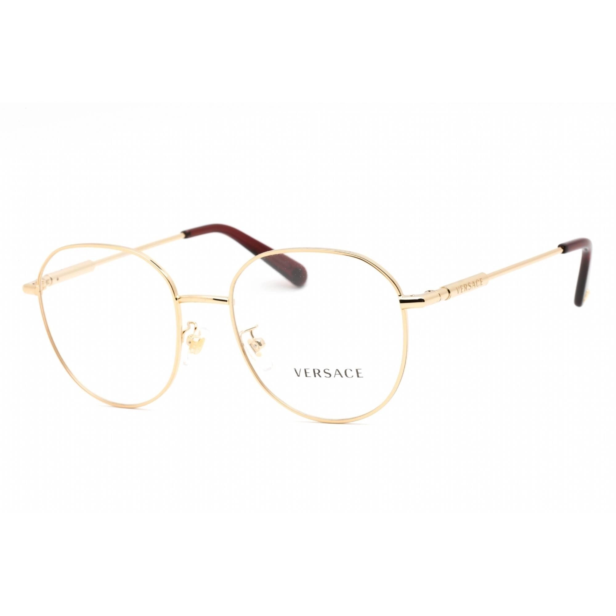 Versace Men's Eyeglasses - Clear Lens Round Shape Gold Metal Frame | 0VE1282D 1491