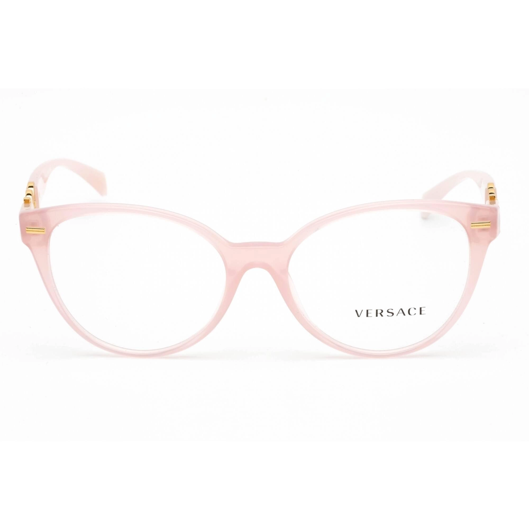 Versace Women's Eyeglasses - Full Rim Cat Eye Opal Pink Plastic Frame | 0VE3334 5402