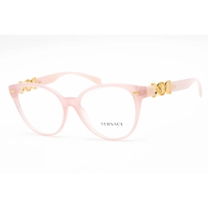 Versace Women's Eyeglasses - Full Rim Cat Eye Opal Pink Plastic Frame | 0VE3334 5402