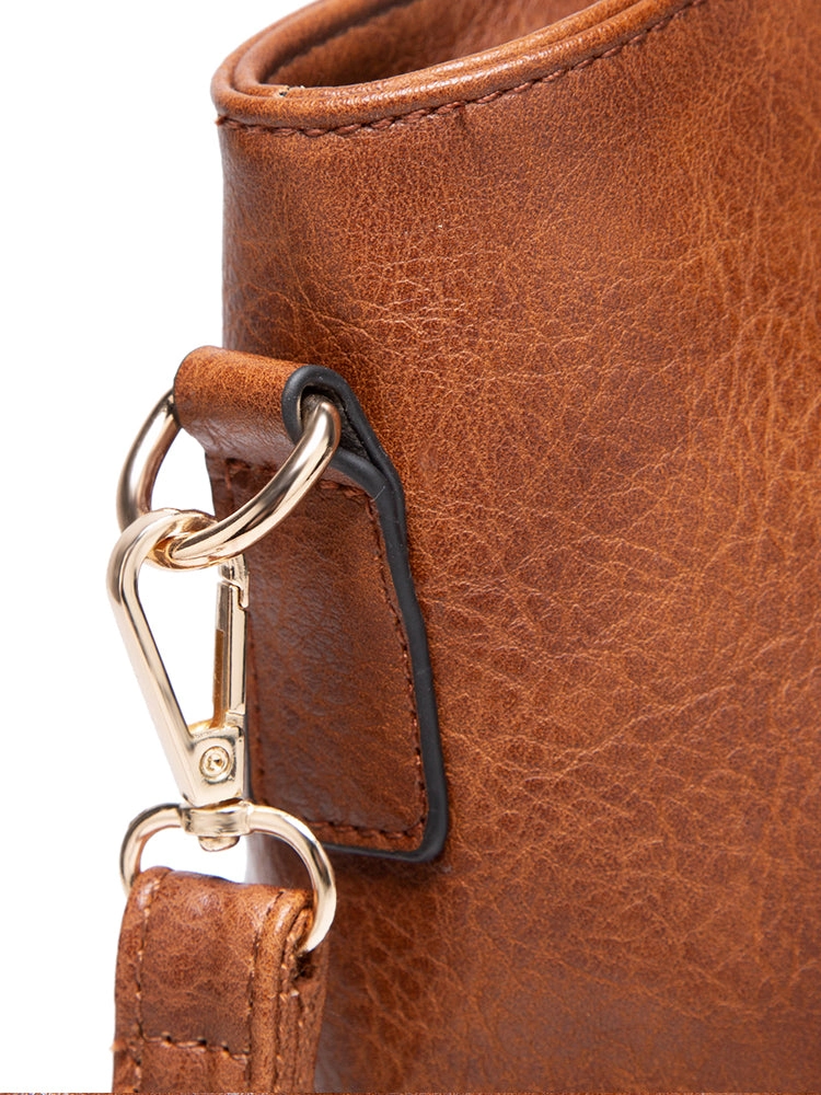 Vintage Tassel PU Leather Large Purse Shoulder Bag for Women