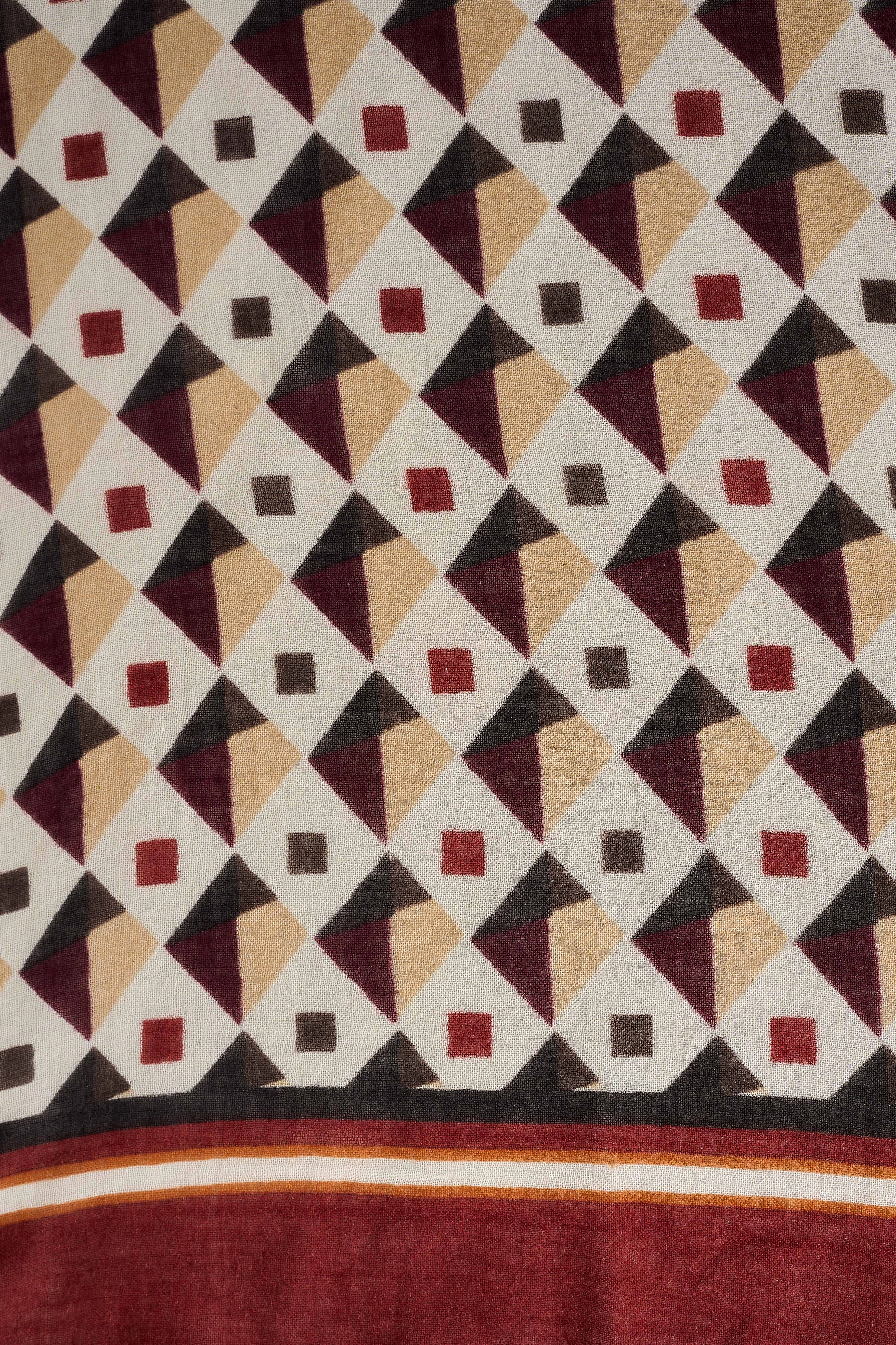Winter Geo Wool Scarf - Multi