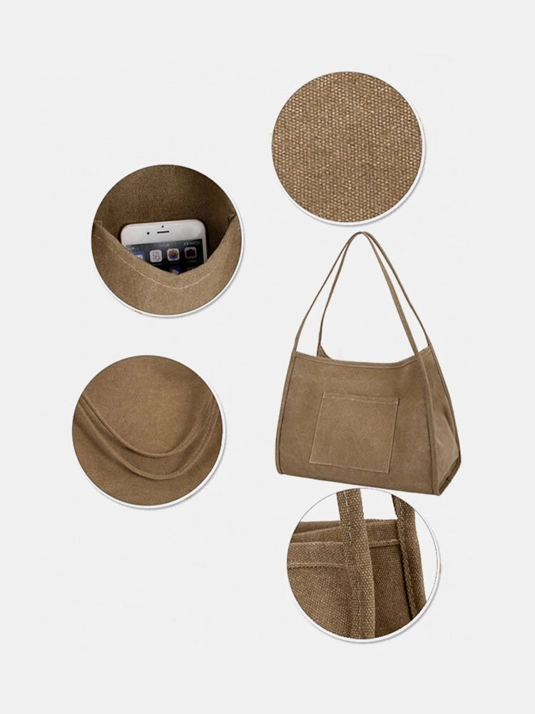 Women Canvas Large Capacity Handbag Shoulder Bag Tote