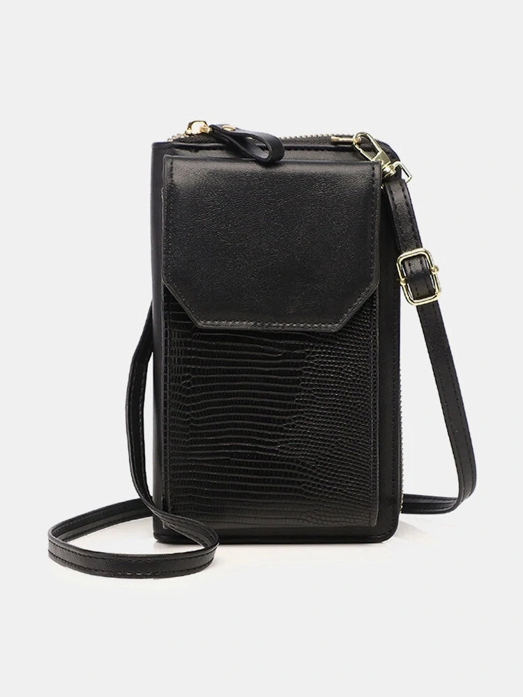 Women's Casual Multi-function Phone PU Crossbody Bag