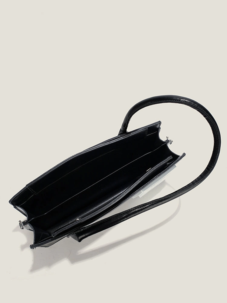 Women's Creative PU Leather Zipper Closure Shoulder Baguette Bags