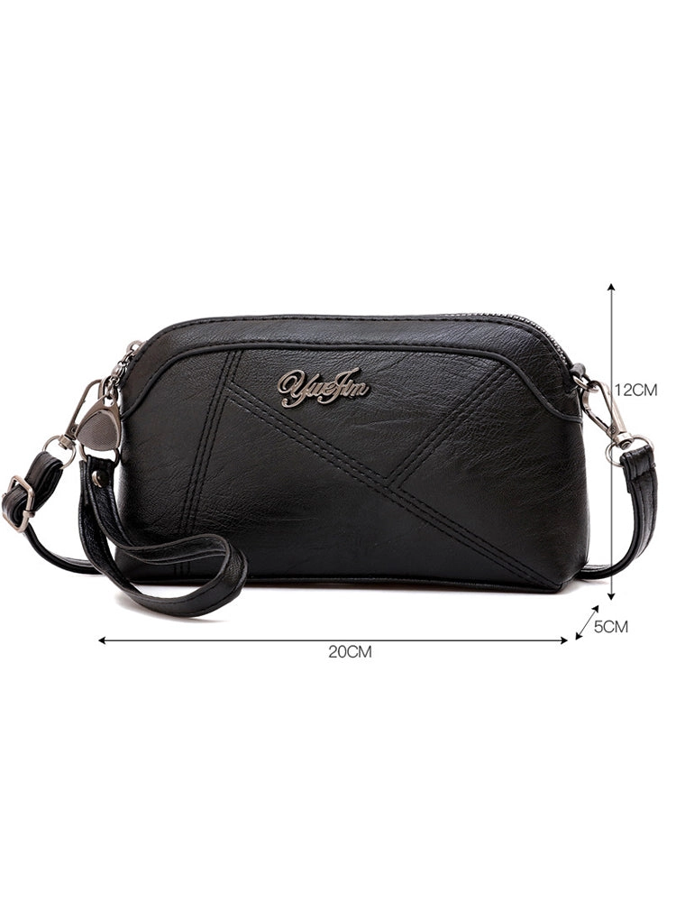 Women's PU Leather Wristlet Clutch Small Crossbody Shoulder Bag Wallet Purse