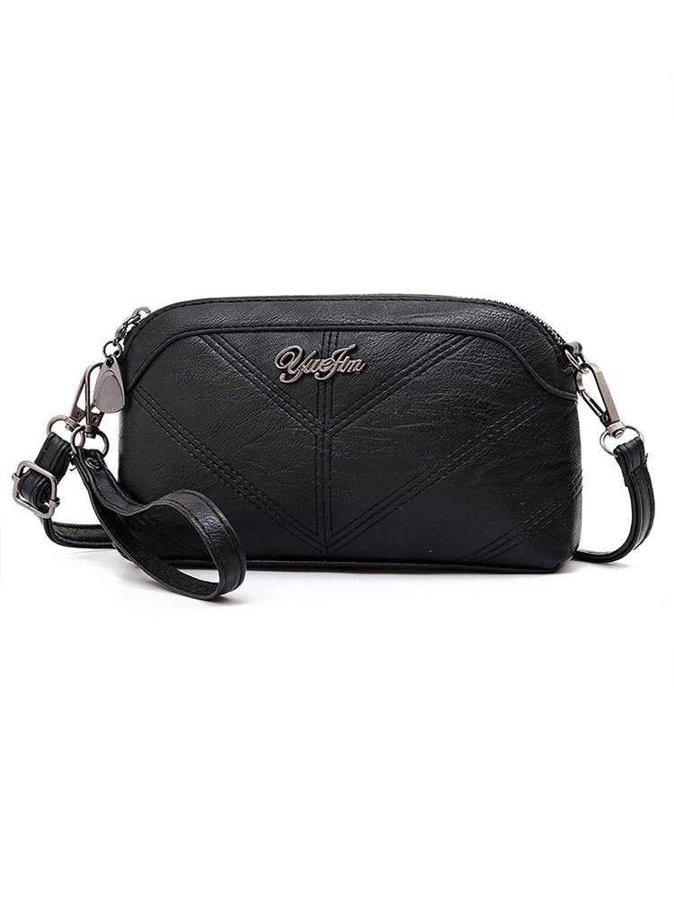 Women's PU Leather Wristlet Clutch Small Crossbody Shoulder Bag Wallet Purse