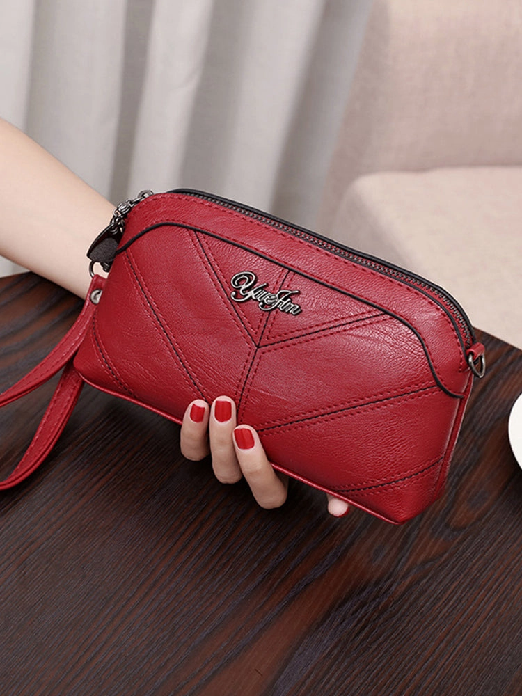 Women's PU Leather Wristlet Clutch Small Crossbody Shoulder Bag Wallet Purse