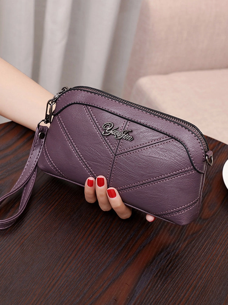 Women's PU Leather Wristlet Clutch Small Crossbody Shoulder Bag Wallet Purse