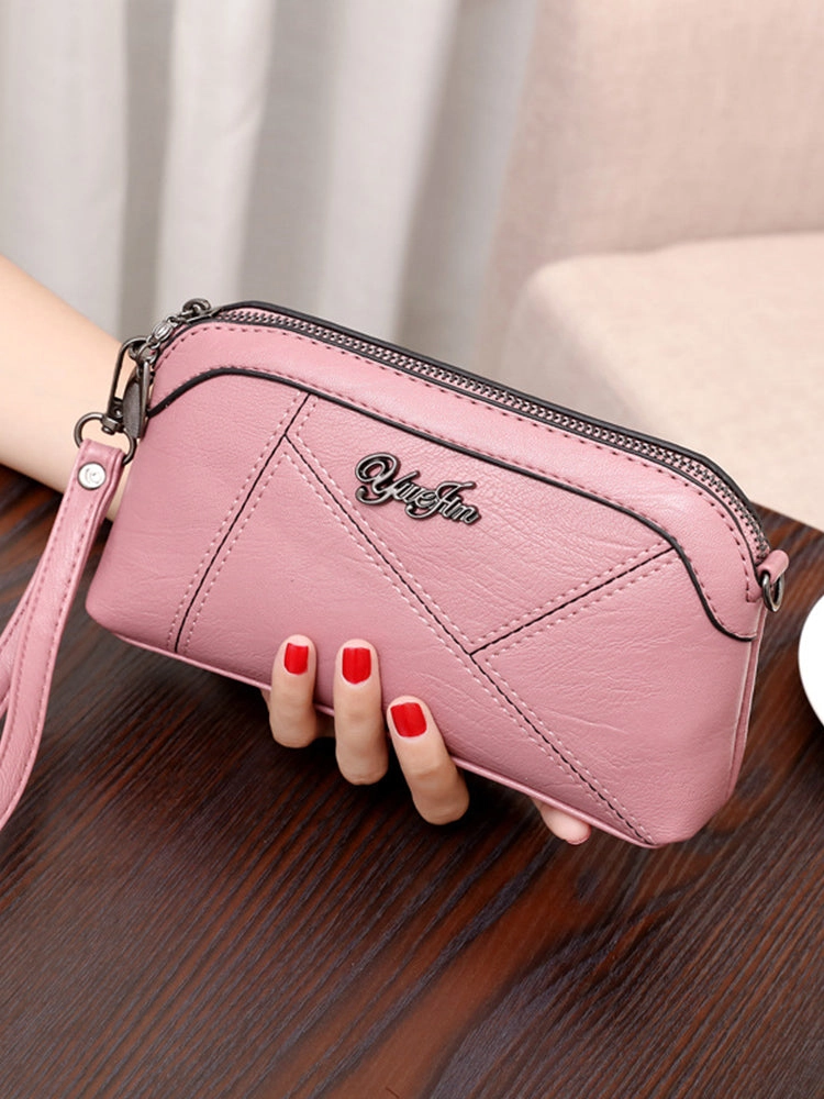 Women's PU Leather Wristlet Clutch Small Crossbody Shoulder Bag Wallet Purse
