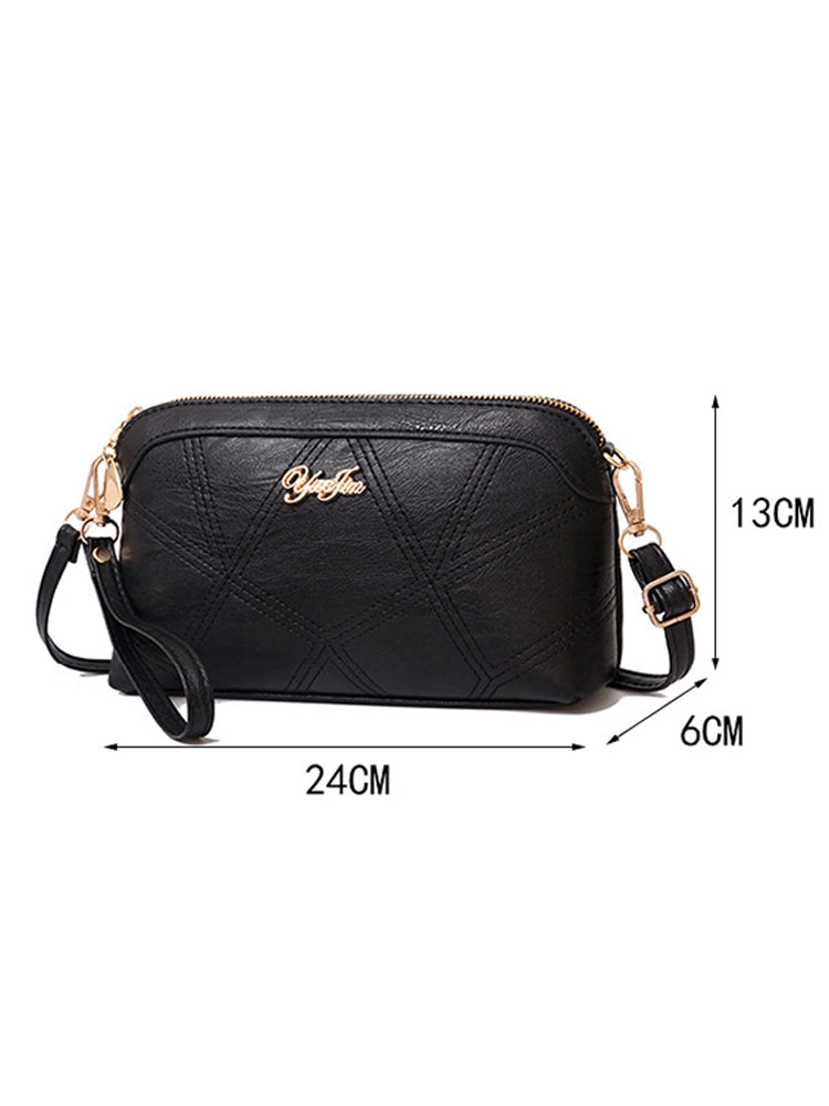 Women's PU Leather Wristlet Clutch Small Crossbody Shoulder Bag Wallet Purse