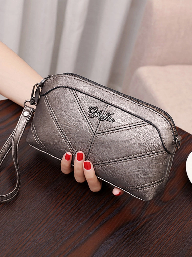 Women's PU Leather Wristlet Clutch Small Crossbody Shoulder Bag Wallet Purse