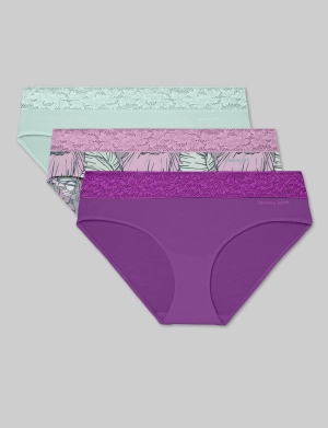 Women's Second Skin Brief, Lace Waist (3-Pack)