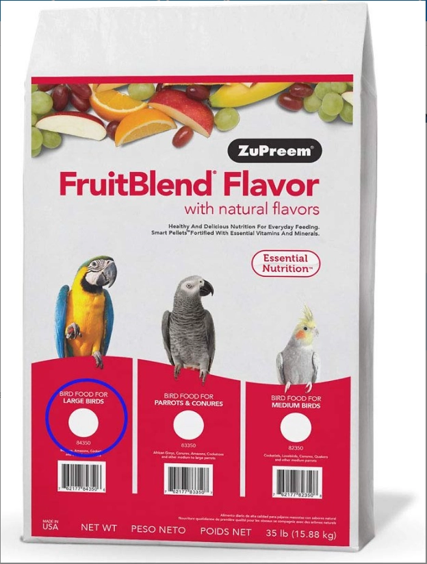 ZuPreem FruitBlend for Large Birds